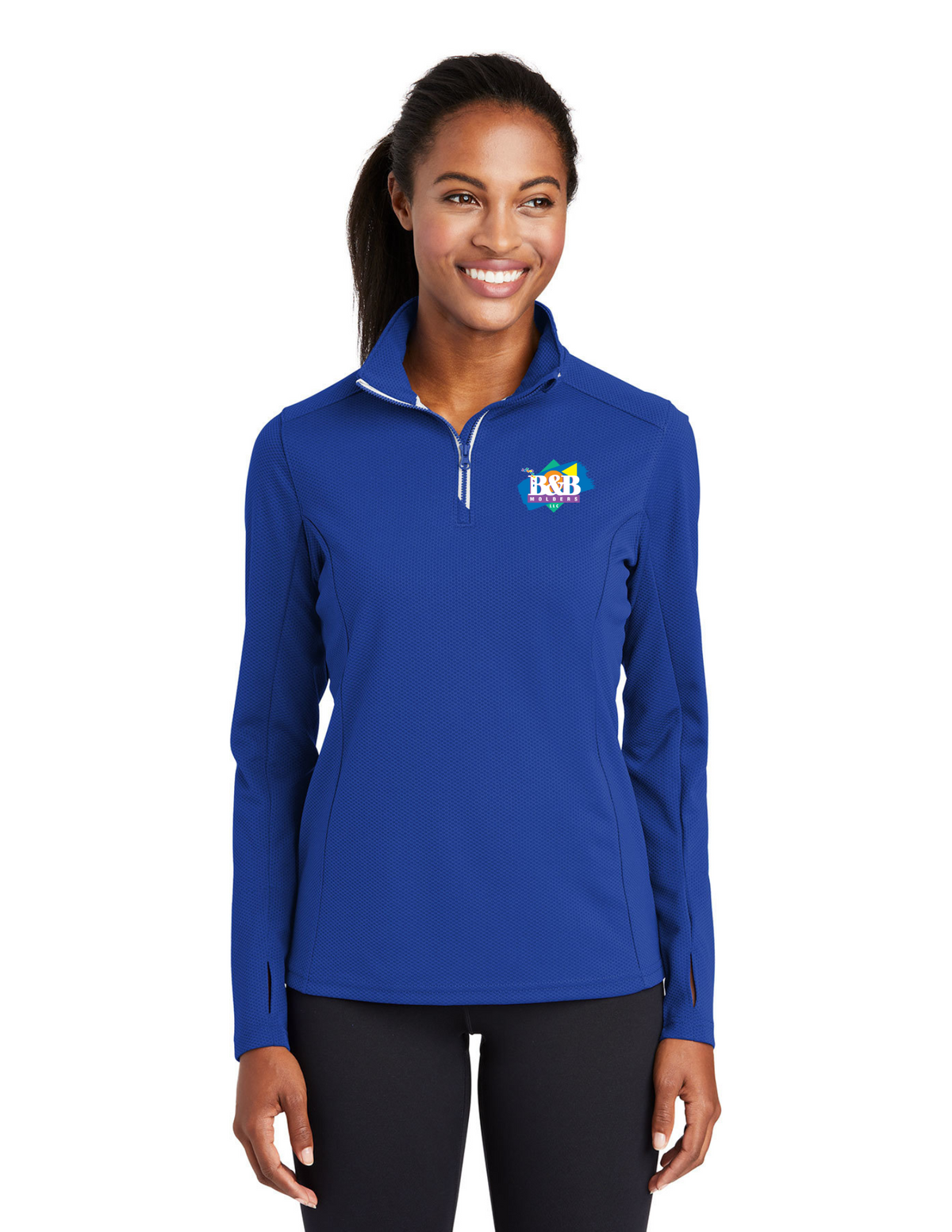 Sport-Tek® Women's Sport-Wick® Textured 1/4-Zip Pullover